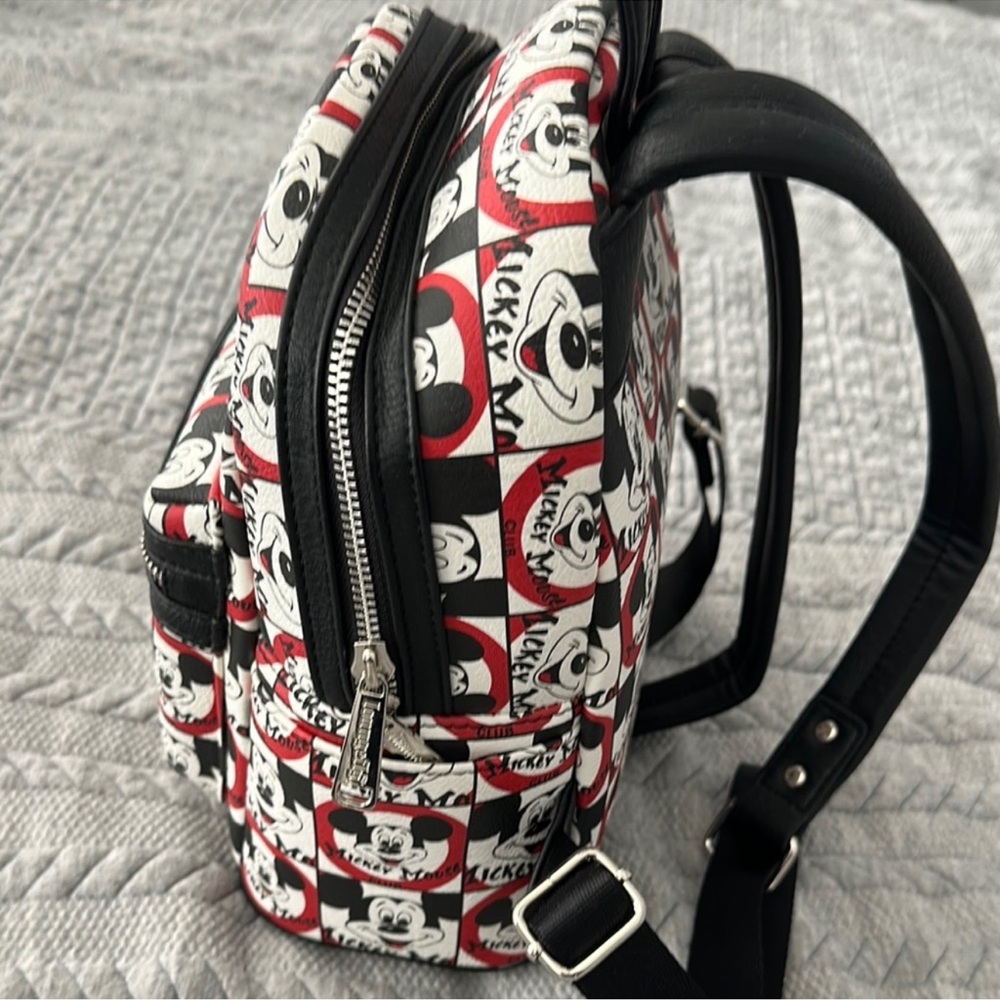 Loungefly Mickey Mouse Clubhouse Red and Black Backpack EUC - Picture 3 of 7